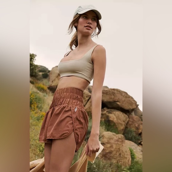 Free People FP Movement The Way Home Lined Shorts In Peruvian Walnut Size S - Picture 3 of 14